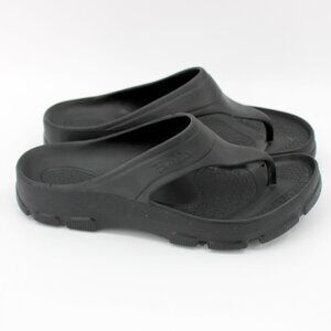Birki's by Birkenstock Unisex Thong Flip Flop Sandals Black Rubber Size 41